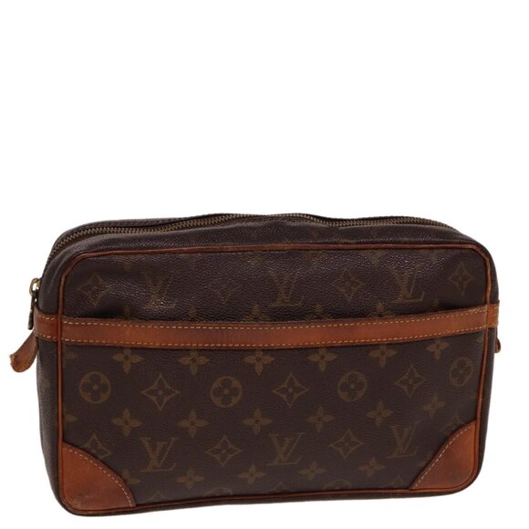 LOUIS VUITTON Monogram Compiegne 28 Clutch Bag - Picture 1 of 16